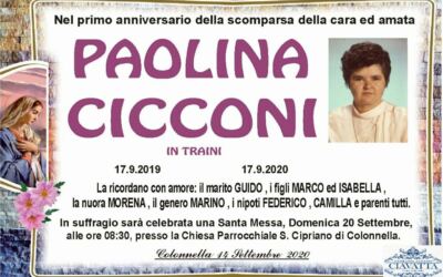 Anniversario Paolina Cicconi