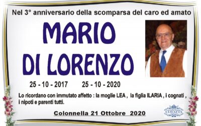 Anniversario Di Lorenzo Mario