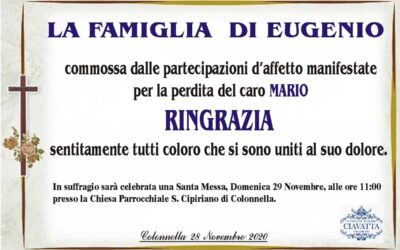 Ringraziamento Di Eugenio