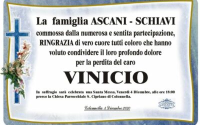 Ringraziamento della Famiglia ASCANI-SCHIAVI