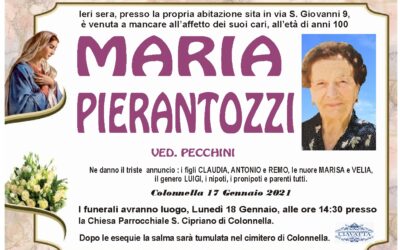 Lutto Pierantozzi Maria ved. Pecchini