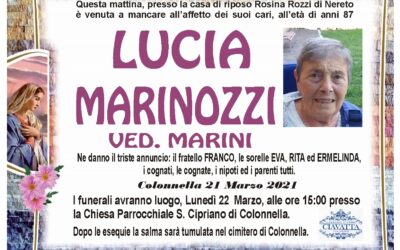LUTTO LUCIA MARINOZZI VED. MARINI