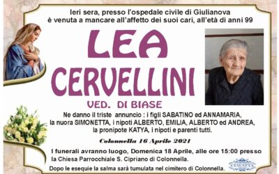 Lutto Cervellini Lea