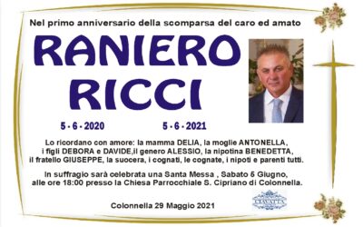 1° ANNIVERSARIO RICCI RANIERO
