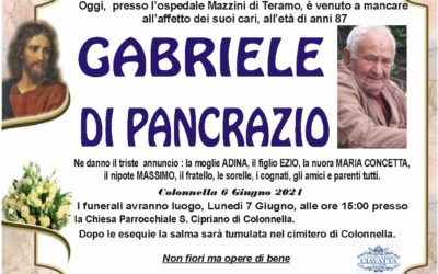 Lutto Di Pancrazio Gabriele