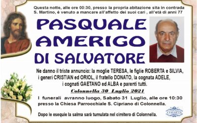 Lutto Di Salvatore Pasquale Amerigo