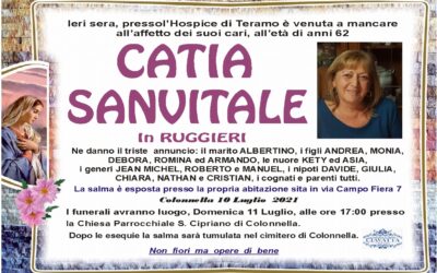 Lutto Sanvitale Catia