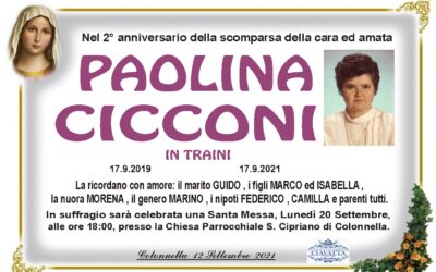 2° ANNIVERSARIO CICCONI PAOLINA