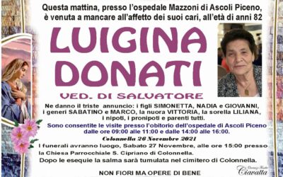 LUTTO DONATI LUIGINA VED. DI SALVATORE
