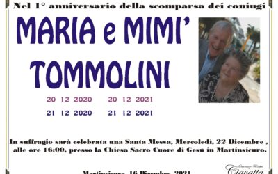ANNIVERSARIO CONIUGI TOMMOLINI