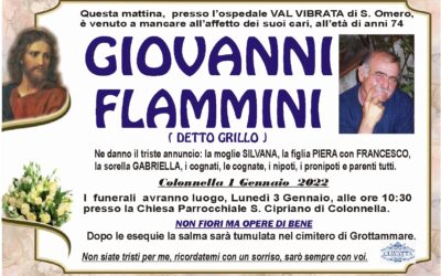 Lutto Flammini Giovanni
