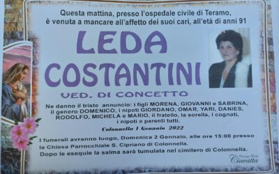 Lutto Costantini Leda ved. Di Concetto