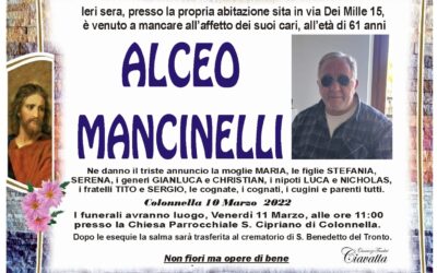 Lutto Mancinelli Alceo