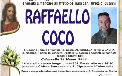 Lutto Coco Raffaello