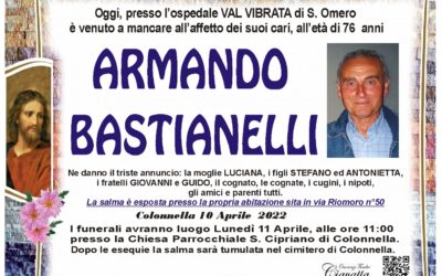 Lutto BASTIANELLI ARMANDO