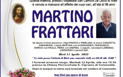 Lutto Frattari Martino