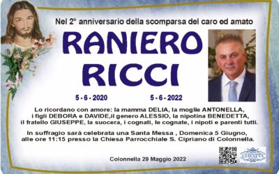 2° Anniversario Ricci Raniero