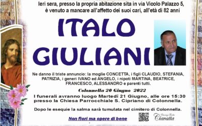 Lutto Giuliani Italo