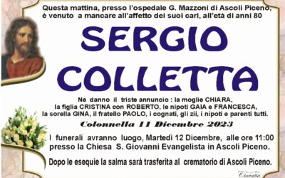 Lutto Colletta Sergio