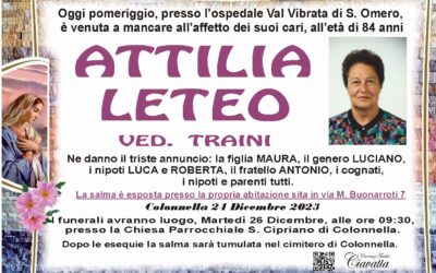 Lutto Leteo Attilia
