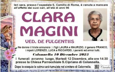 Lutto Magini Clara ved. De Fulgentiis