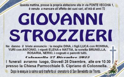Lutto Strozzieri Giovanni