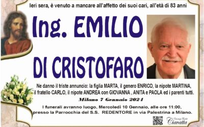 Lutto Ing. Emilio Di Cristofaro