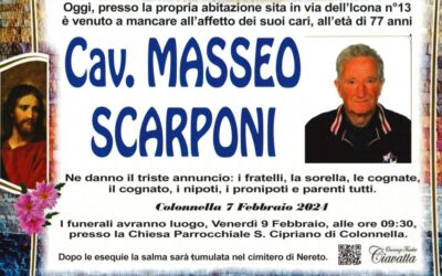 Lutto Cav. Masseo Scarponi