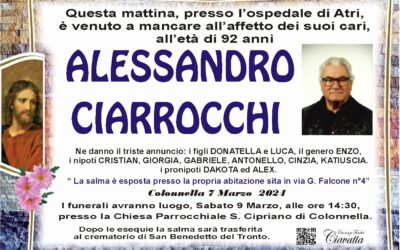 Lutto Ciarrocchi Alessandro