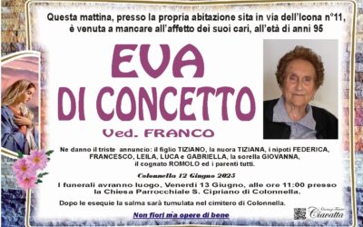 Lutto Di Concetto Eva ved. Franco