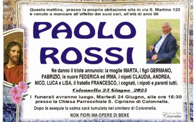 Lutto Rossi Paolo